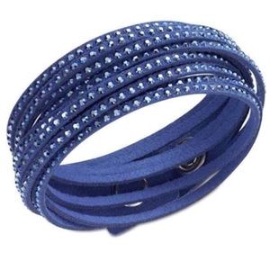 Swarovski blue slake wrap bracelet